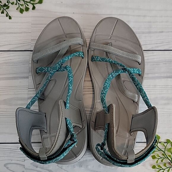 Ron Jon Surf Shop Sport Sandal - Teal & Grey Womens Size 10 - Picture 5 of 11